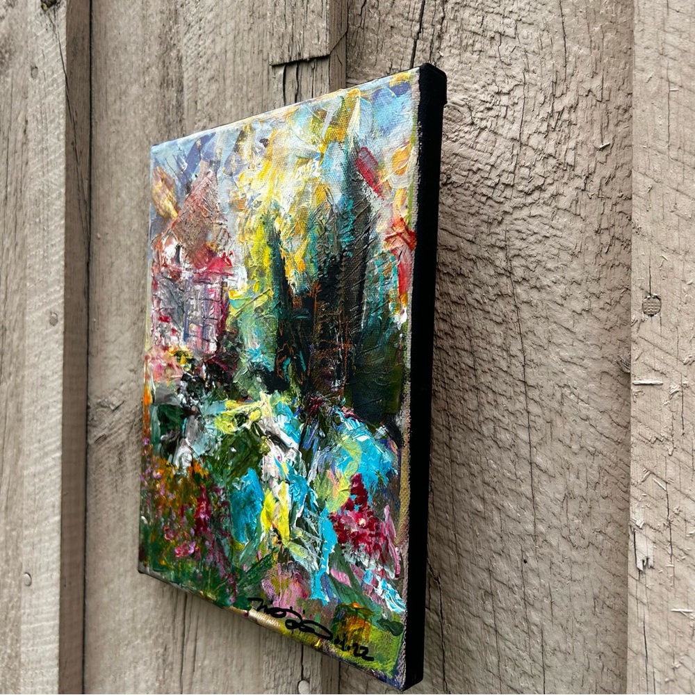 Vibrant Abstract landscape Oil Painting - Multicolor
8”x10” signed and sealed - Picture 4 of 5